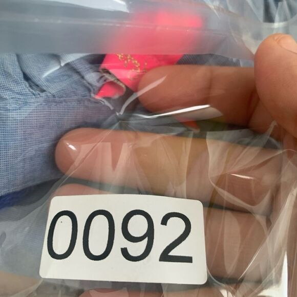 Lilly Pulitzer Blouse XS Keela Chambray Peasant Embroidered Tassel Tie V-Neck - Picture 12 of 12